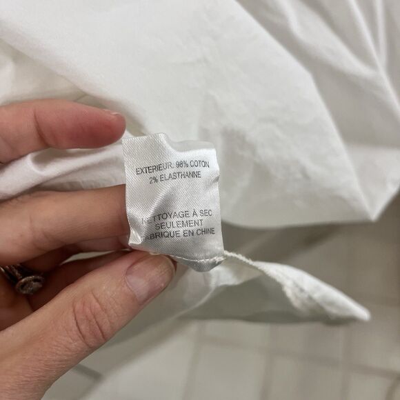 Sea NY Waverly Dress Sz 12 White Tier Flutter Sleeve Cotton Knee Length No Slip - Picture 14 of 14